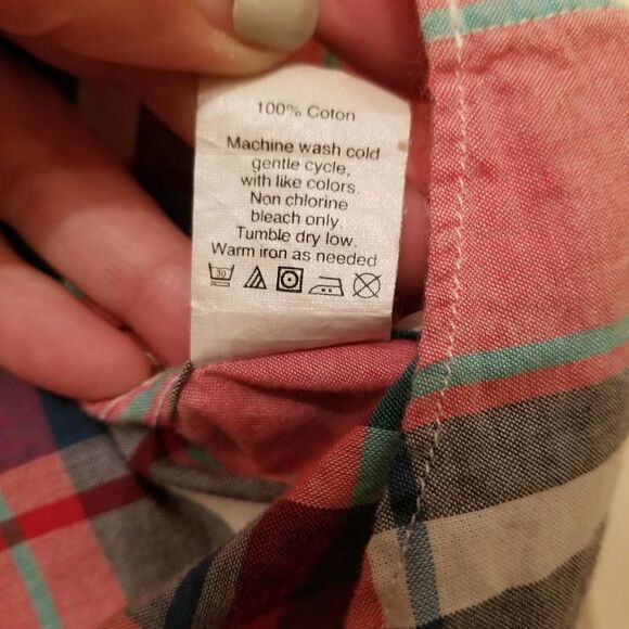 J. Crew Summer Plaid Button Down Slim Large - Picture 3 of 9